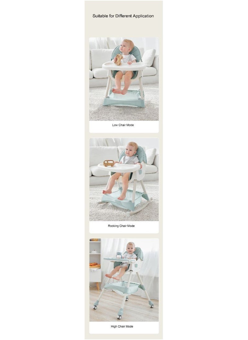 FULL JOY - Adjustable Multifunctional Portable Foldable Dining Highchair With Removable Tray -Pink  33-803-12P - Image 1
