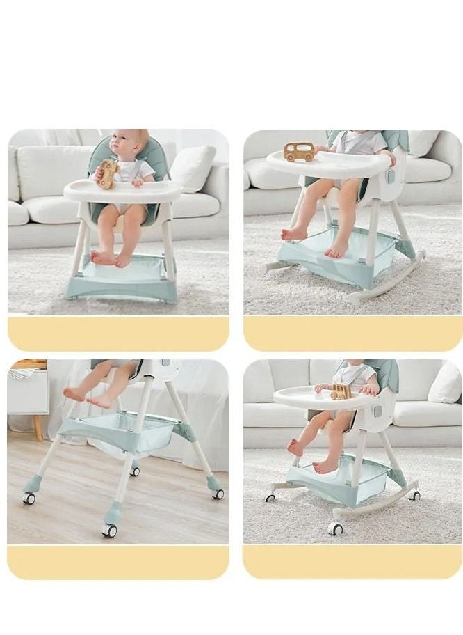 FULL JOY - Adjustable Multifunctional Portable Foldable Dining Highchair With Removable Tray -Pink  33-803-12P - Image 1