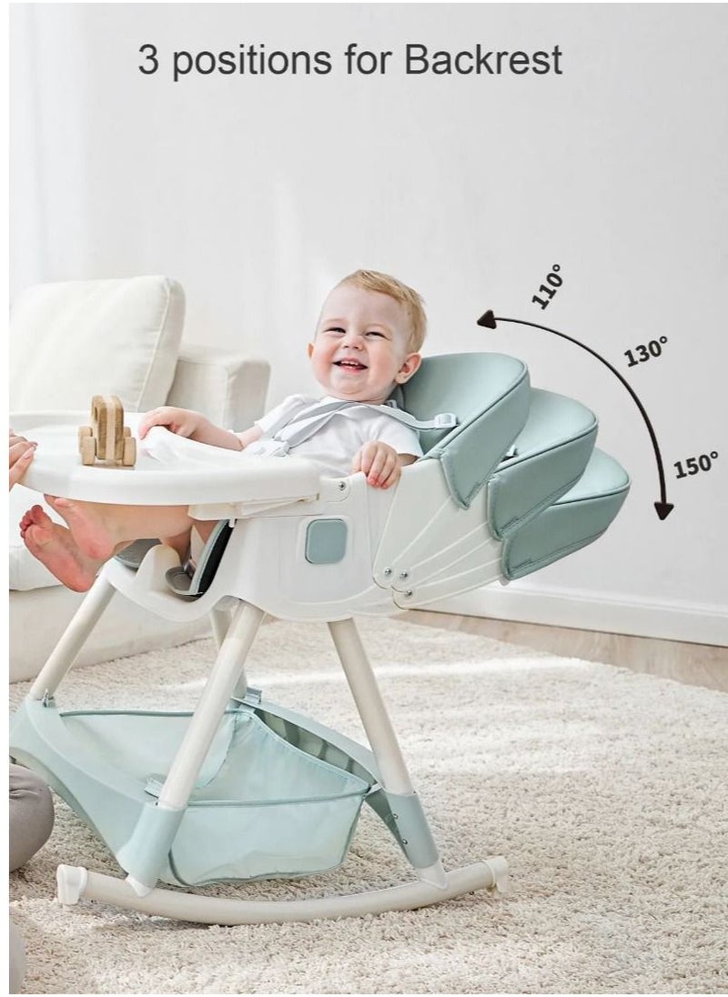 FULL JOY - Adjustable Multifunctional Portable Foldable Dining Highchair With Removable Tray -Pink  33-803-12P - Image 1