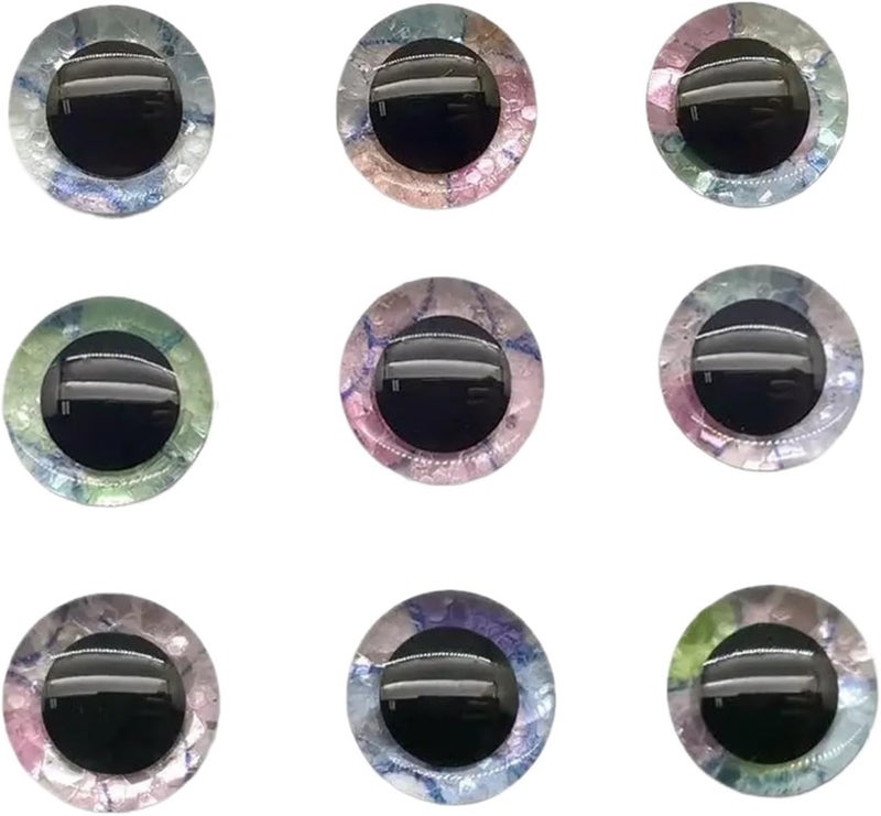 40pcs Safety Eyes Glitter 3D DIY Doll Eyes Accessories Doll Making Supply for Crochet Stuffed Animal 20mm 25mm(Mix,25mm) - Image 1