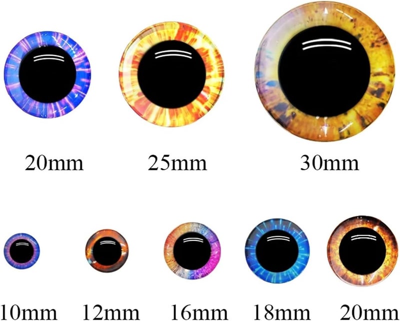 40pcs Safety Eyes Glitter 3D DIY Doll Eyes Accessories Doll Making Supply for Crochet Stuffed Animal 20mm 25mm(Mix,25mm) - Image 2