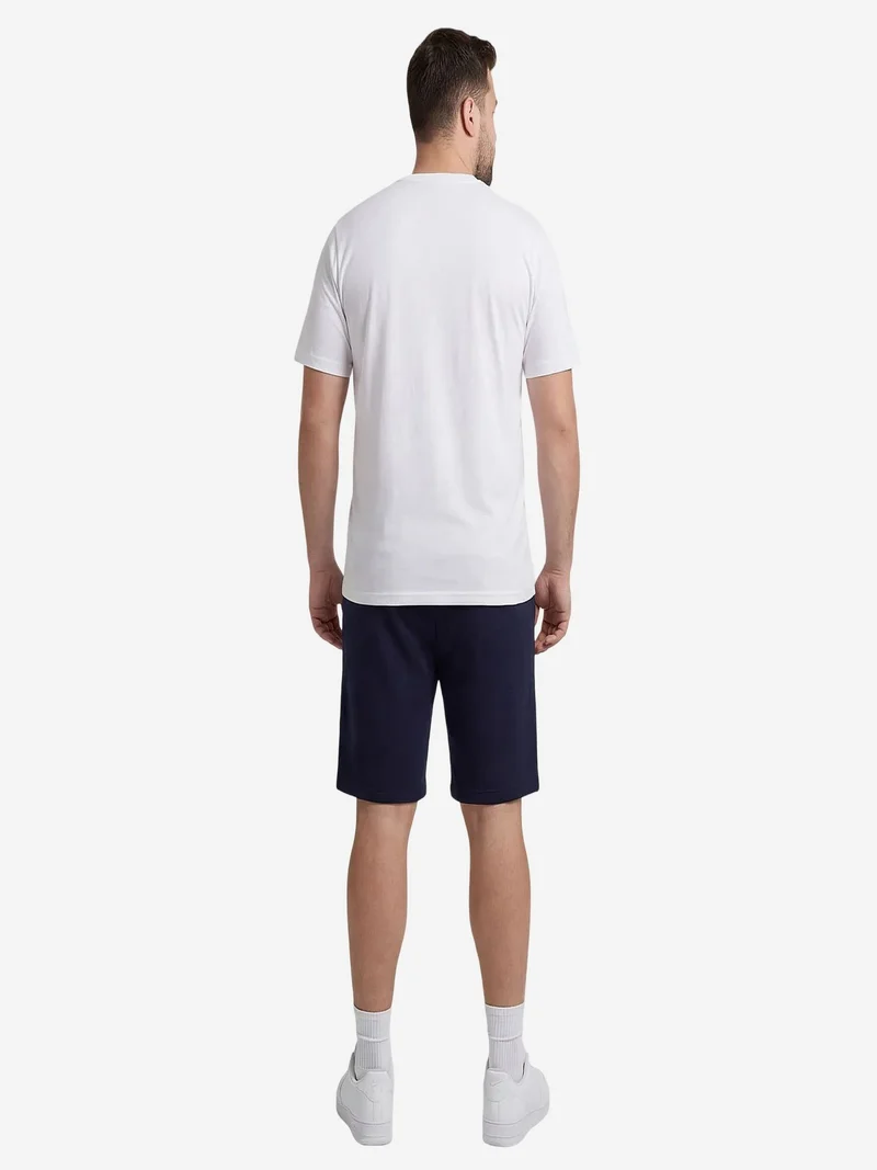 Tommylife Navy Blue TOMMY Men's Mid Waist Sweat Shorts for Men | Best Price UAE