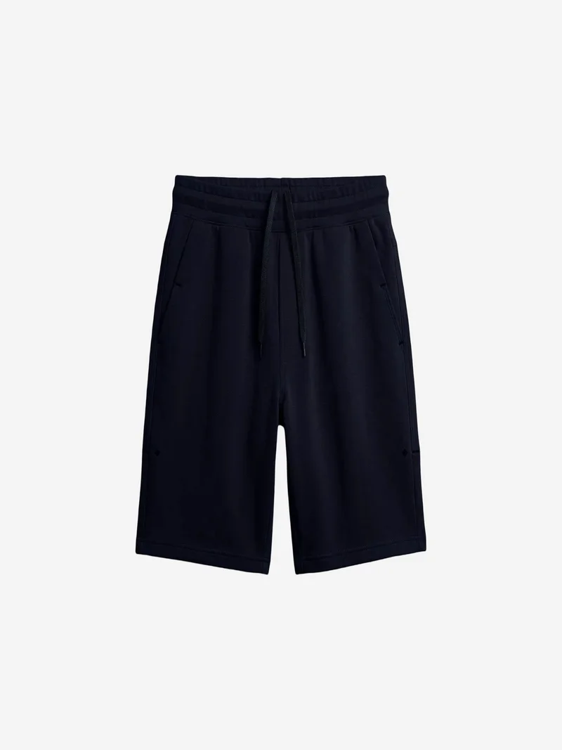 Tommylife Navy Blue TOMMY Men's Mid Waist Sweat Shorts for Men | Best Price UAE