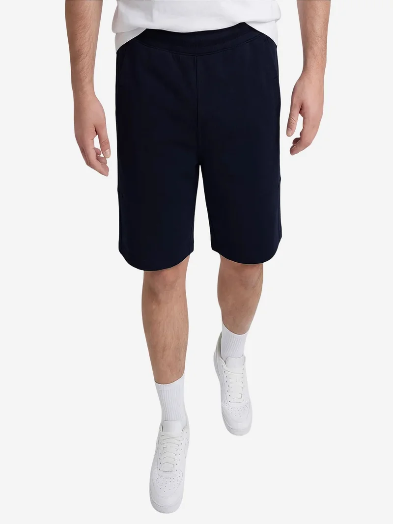 Tommylife Navy Blue TOMMY Men's Mid Waist Sweat Shorts for Men | Best Price UAE