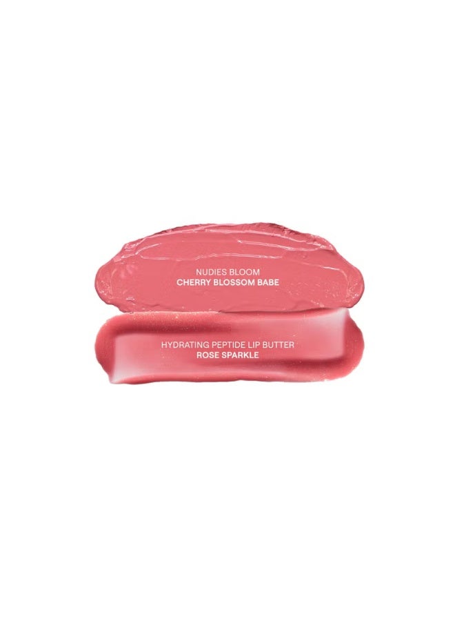 NUDESTIX Rosy Pink Glow Blush & Lip Kit - Nudies Bloom Cherry Blossom, Lip Butter Rose Sparkle - Image 2