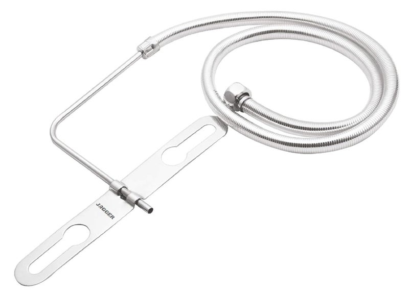 JAGGER JAG207 رذاذ نفاث من الفولاذ المقاوم للصدأ 304 | رذاذ نفاث بدون استخدام اليدين لمقعد المرحاض | فضي (أمريكي، 1.5 متر) - Image 1