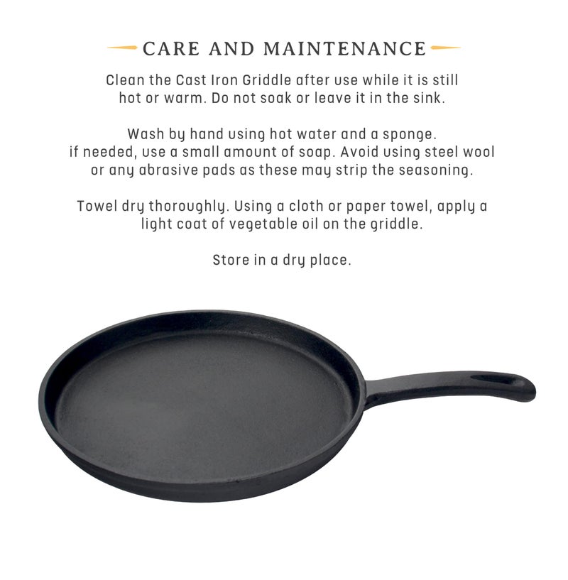 Jim Beam 10.5" Pre Seasoned Cast Iron Skillet for Grill, Gas, Oven, Electric, Induction and Glass, Black - Image 4