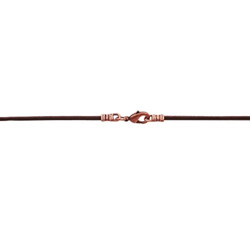 DragonWeave Antique Copper 1.8mm Fine Brown Leather Cord Necklace - 18 inches - Image 3