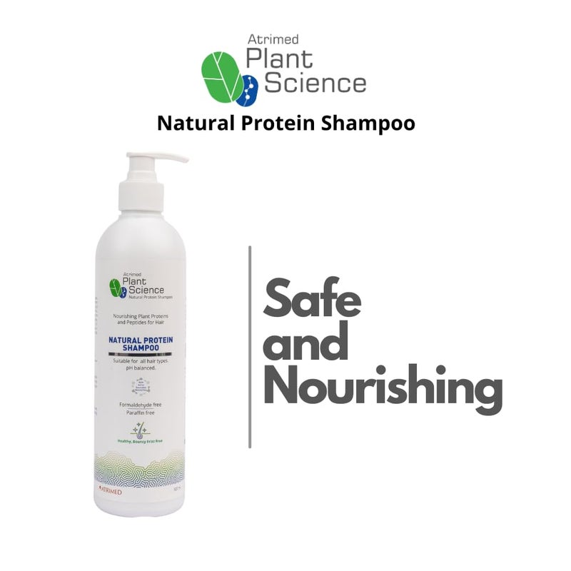 Atrimed Plant Science Natural Protein shampoo Repairs damaged hair For Healthy Frizzfree Hair 500ml - Image 4