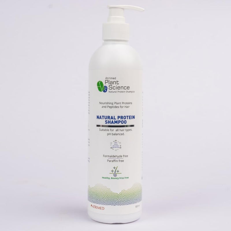 Atrimed Plant Science Natural Protein shampoo Repairs damaged hair For Healthy Frizzfree Hair 500ml - Image 1