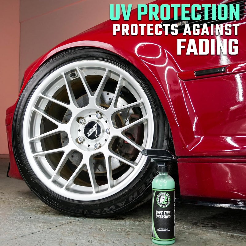 ExoForma Wet Tire Dressing Spray - Extremely High Shine Tire Dressing for That Wet Look - No Sling, Non-Greasy Silicone Formula with UV Protection - Easy to Apply, Minimal Cure Time - 16 fl oz - Image 2