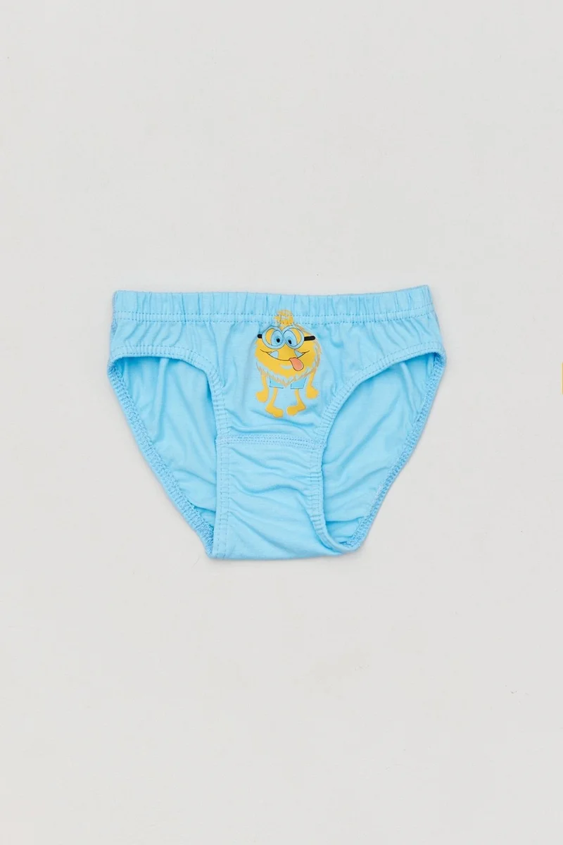FullaModa Monster Printed 3-Piece Boys' Slip Panties