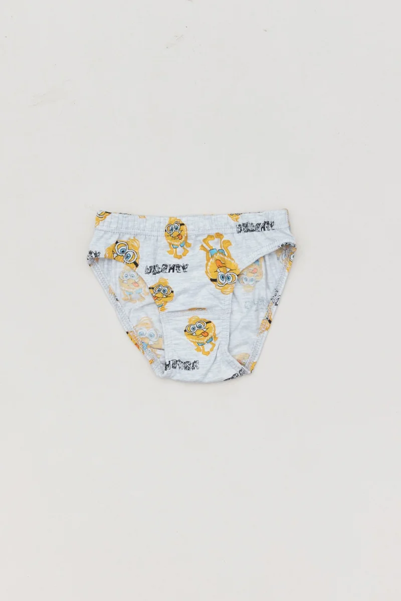 FullaModa Monster Printed 3-Piece Boys' Slip Panties