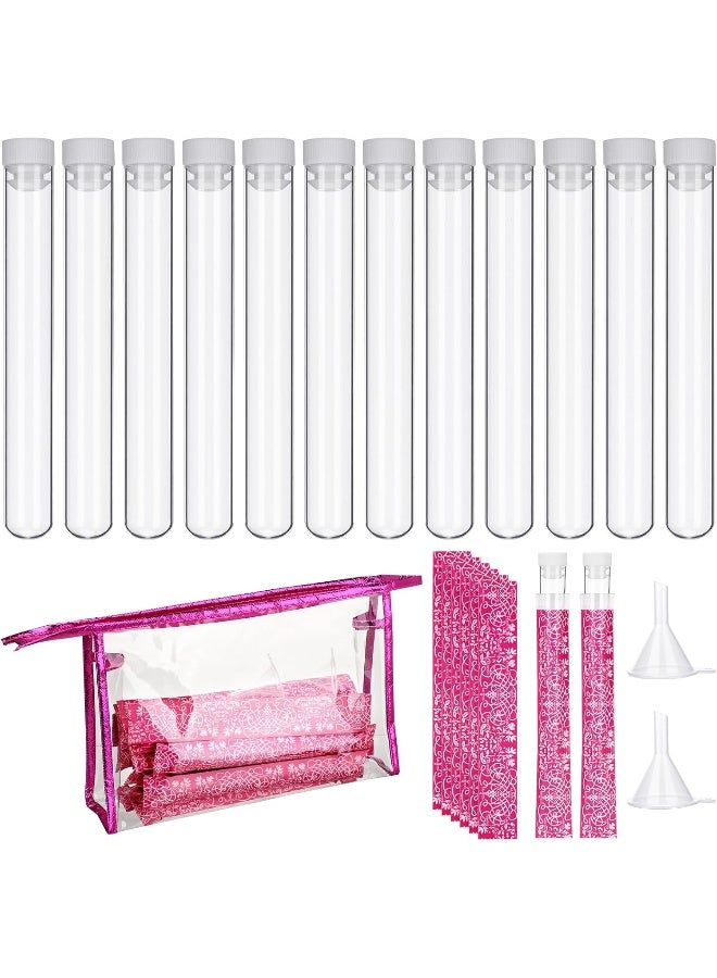 FoldTier 39 Pcs Tampon Set Includes 12 Reusable Plastic Tube for Women Tube Containers Tampon 24 Self Adhesive Wrappers 1 PVC Clear Case 2 Hoppers for Cruise Event(Classic Style) - Image 1