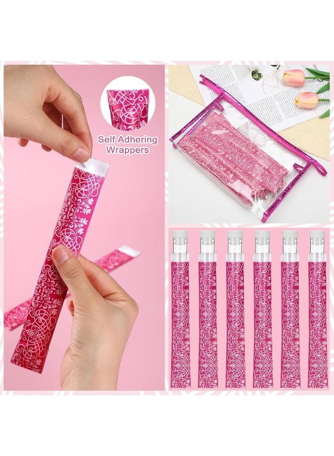 FoldTier 39 Pcs Tampon Set Includes 12 Reusable Plastic Tube for Women Tube Containers Tampon 24 Self Adhesive Wrappers 1 PVC Clear Case 2 Hoppers for Cruise Event(Classic Style) - Image 3