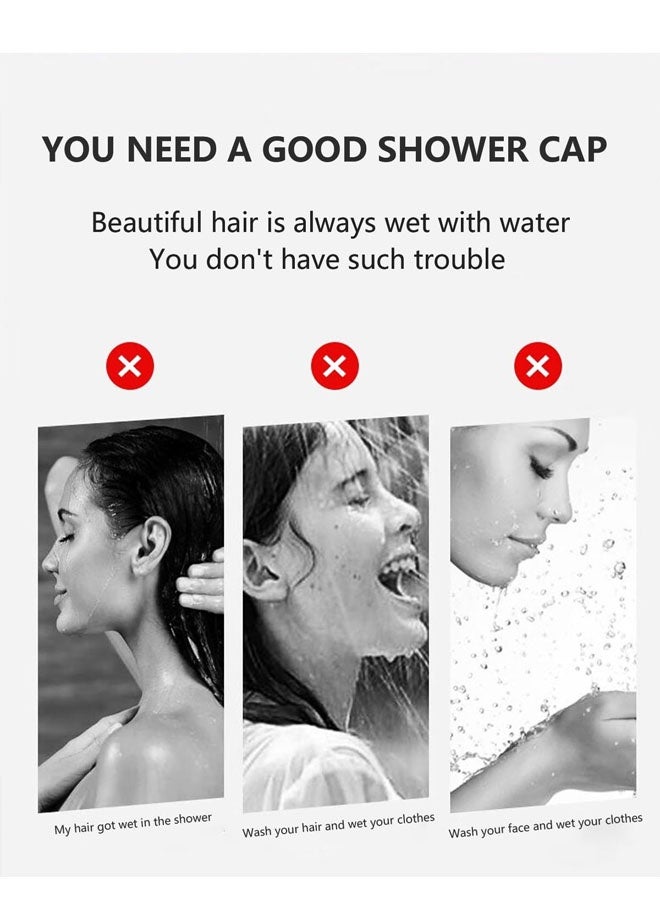 300 قطعة من أغطية الاستحمام للاستخدام مرة واحدة، أغطية استحمام شفافة للسفر، أغطية شعر بلاستيكية كبيرة للنساء، للاستخدام المنزلي والفندقي - Image 3