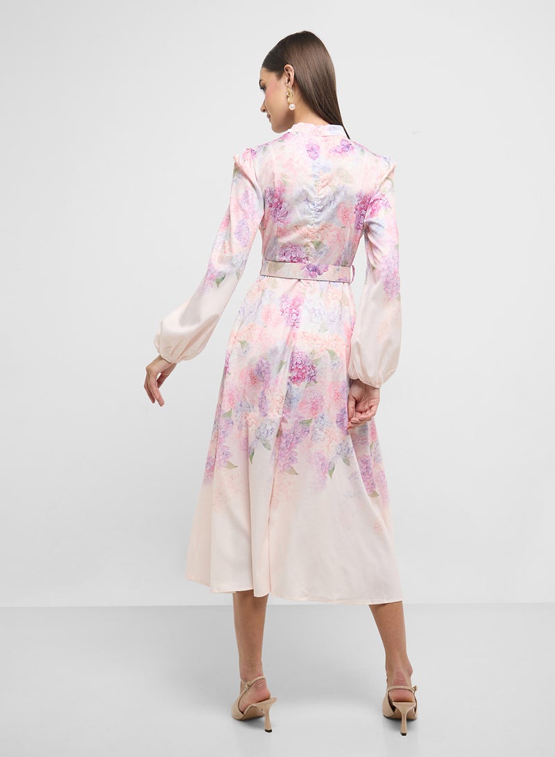 ELLA Floral Belted Dress  - Image 2