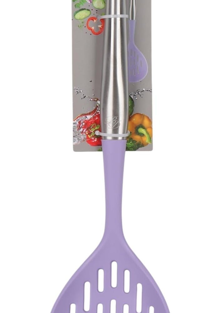 B&D Kitchen Silicone Skimmer Spoon, Purple - Image 4