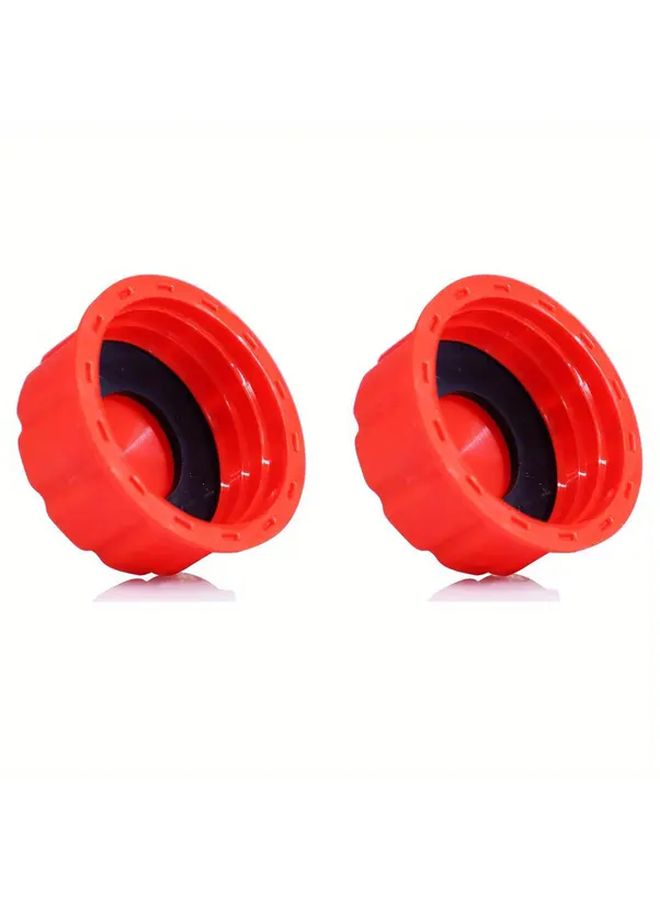 2Pcs Red Coarse Thread Gas Can Cap Replacement Prevents Fuel Leakage - Image 1