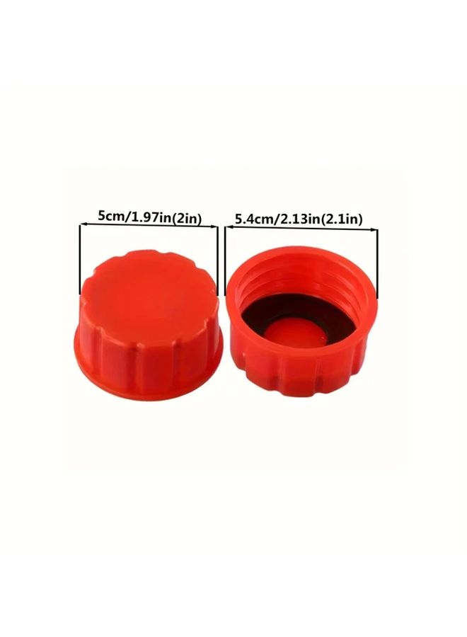 2Pcs Red Coarse Thread Gas Can Cap Replacement Prevents Fuel Leakage - Image 3