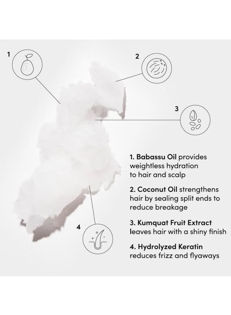 أواي مكيف شعر دقيق - مكيف شعر مرطب مع زيت جوز الهند وزيت باباسو والكيراتين - يعزز وإصلاح ويضيف لمعان - منتجات العناية بالشعر الخالية من البارابين والفثالات (10 أوقية) - Image 3