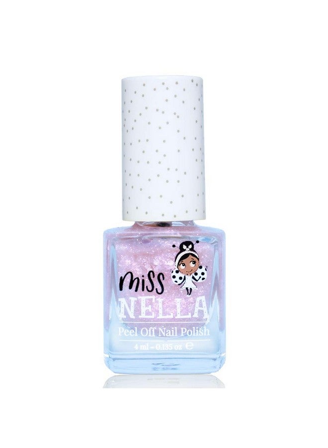 Miss Nella MAGIC COLLECTION Glitter Nail Polish set of 4: pink, red, gold & blue silver Peel- Off nail varnish for toddlers - Image 3