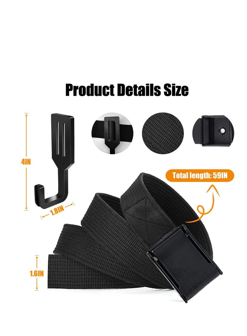 SOLARAE Treestand Strap Hangers, treestand straps backpack, Treestand Strap with 6 Large Hanging Hooks, for Hunting Camping Hiking - Image 3