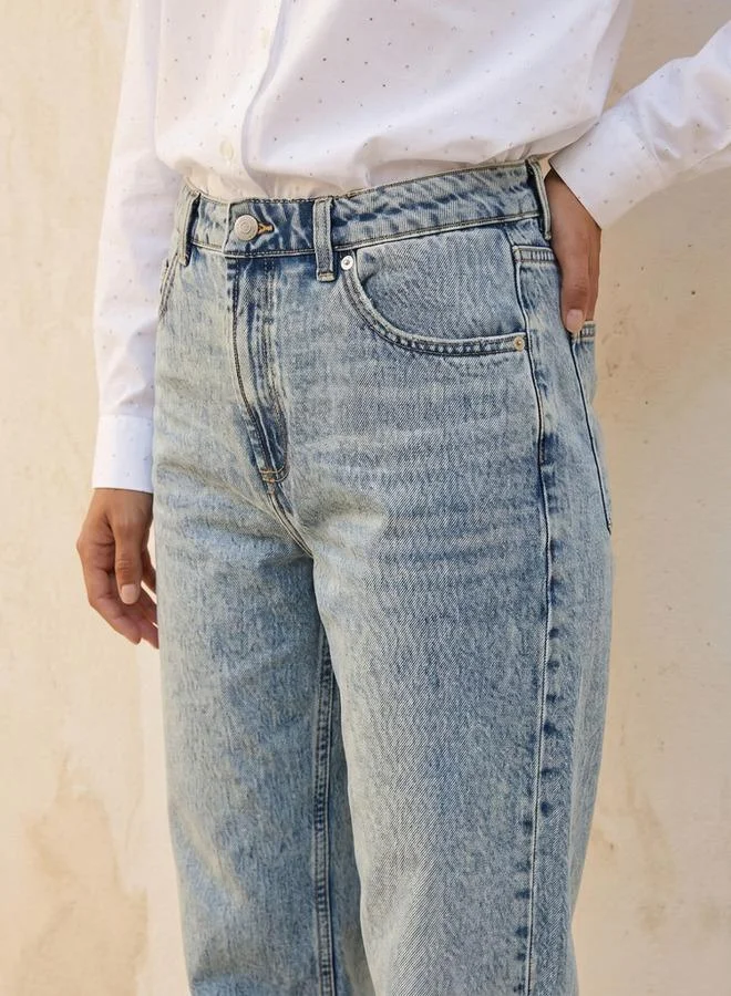 Lee Cooper BLUE Lee Cooper Straight Fit Cotton Jeans for Women | Best Price UAE