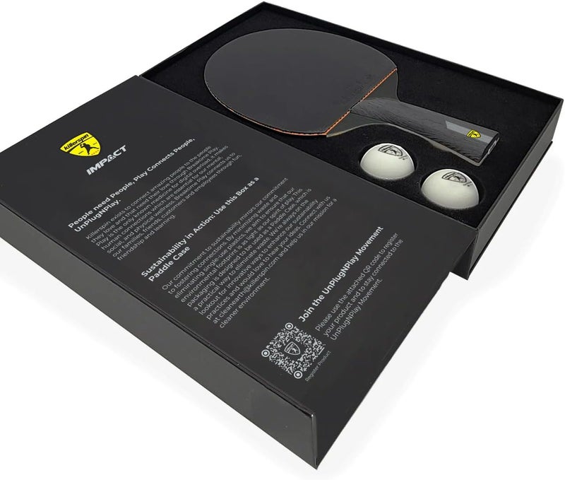 Killerspin Impact Series Table Tennis Paddles - Black/Black Ping Pong Racket, Table Tennis Equipment for Beginners/Intermediates - Ensures Solid Control and Spin - Image 4