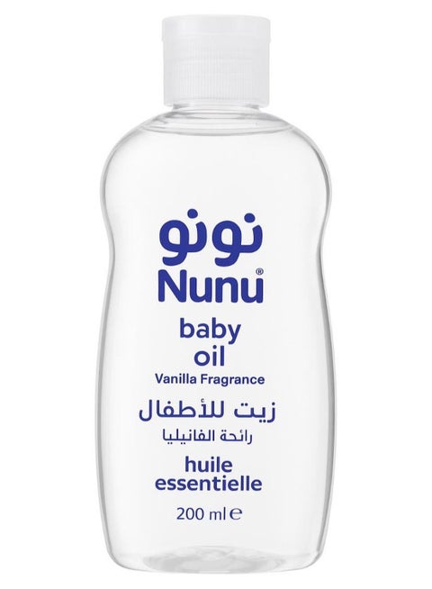 Nunu Baby Oil with Vanilla Fragrance - 200 ml