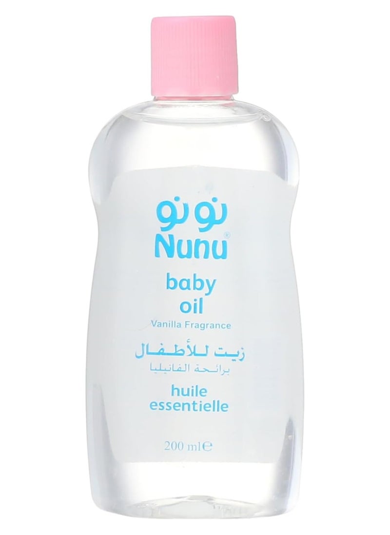 Nunu - Nunu Baby Oil with Vanilla Fragrance - 200 ml - Image 1