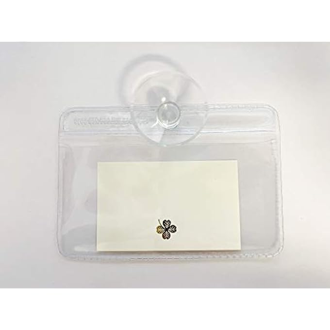 rayihni Ride Share Emblem Parking Permit Holder with Pocket and Suction Cup (5 x 3) - Image 1