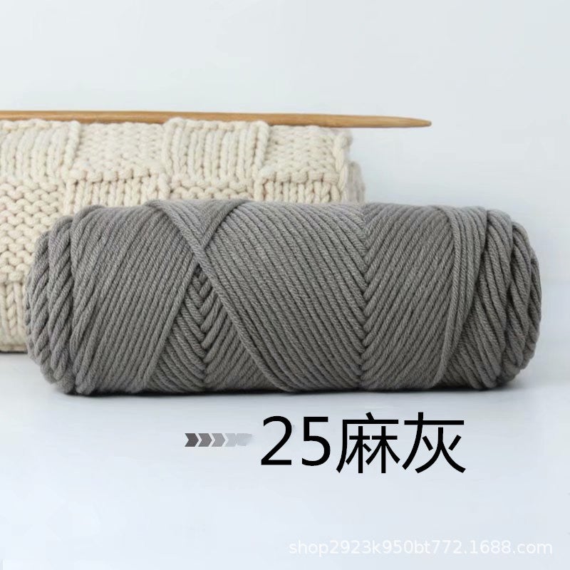 Lover cotton wool milk cotton diy thread strand wool woven scarf thread cotton thread hand knitted wool yarn manufacturers Hemp gray 25*regular*16s*8*pure acrylic fiber