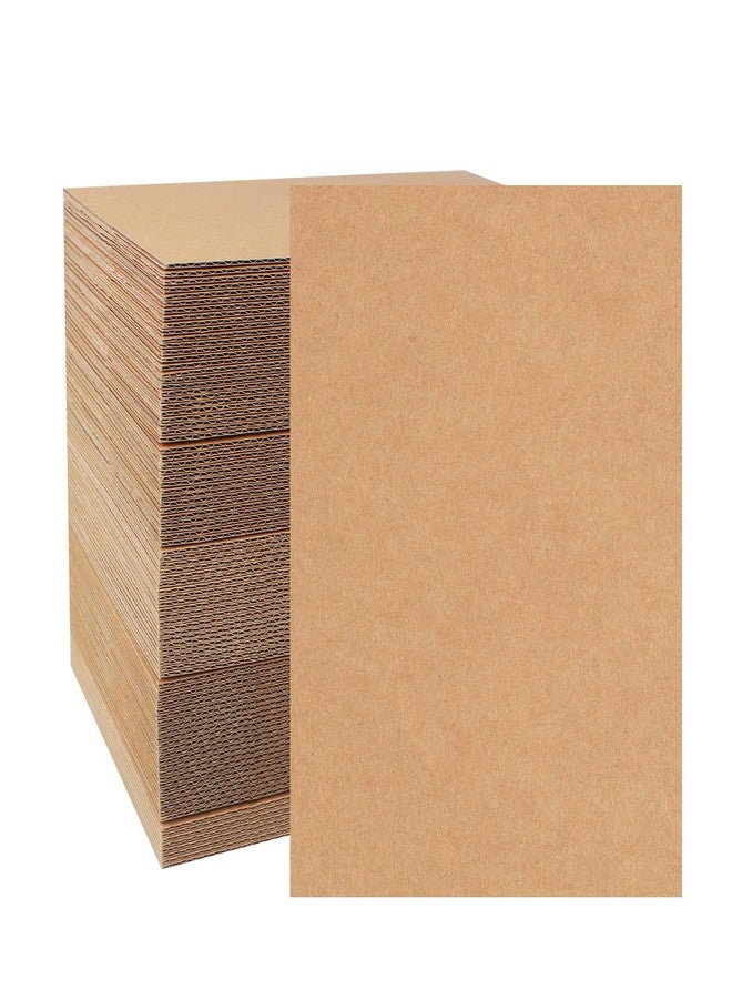 zmybcpack 200 Pack Corrugated Cardboard Sheets 5x7 inch, Corrugated Cardboard Filler Insert Sheet Pads for Packing, Mailing, Crafts - Image 1