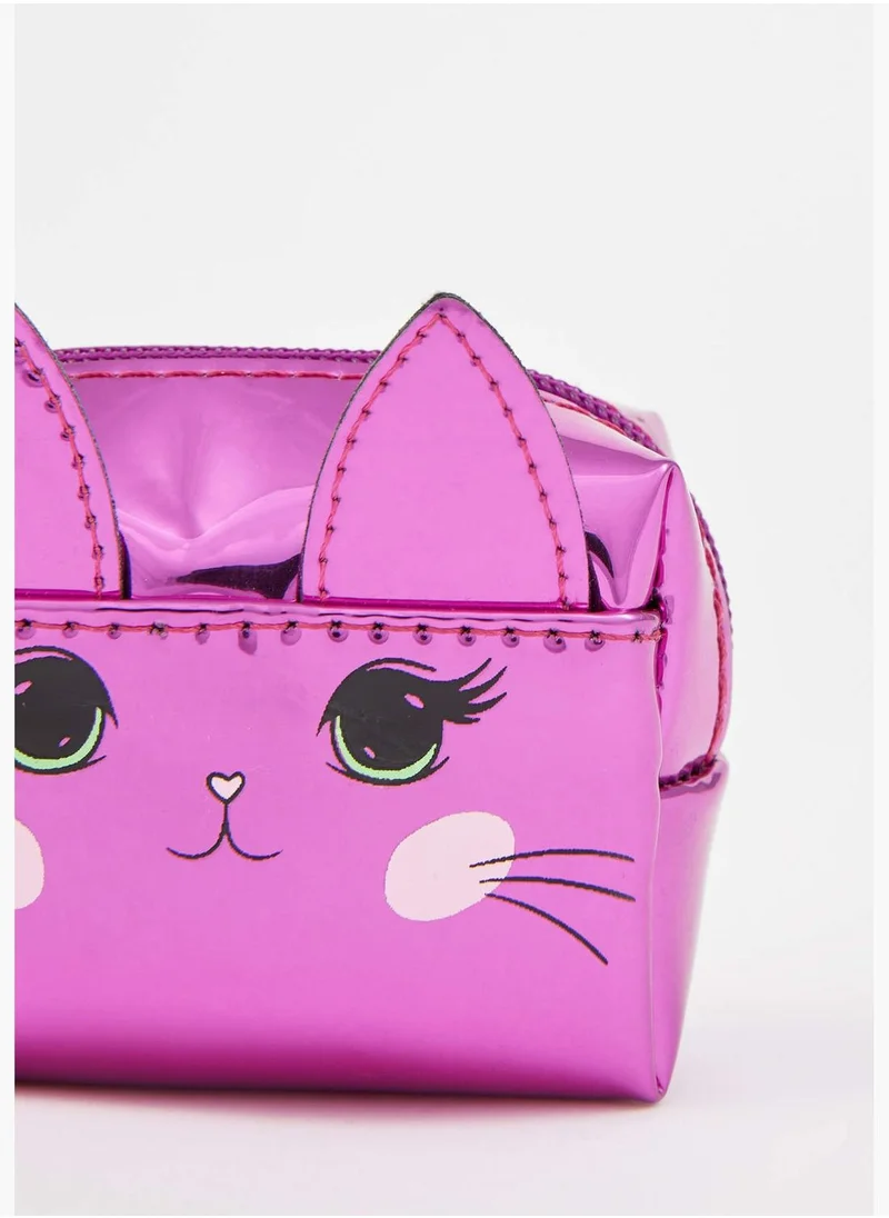 DeFacto Cat Print Zippered Small Bag