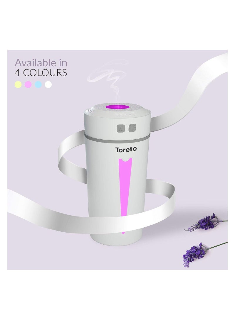 Toreto Essence Humidifier w/Light TOR-1109(PINK): Mini and Portable design with USB Interface, Energy-Efficient Design, LED Light, and Night Light Capabilities, Redefining Air Freshening and Home Aesthetic - Image 3