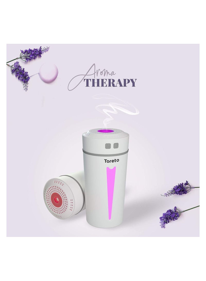 Toreto Essence Humidifier w/Light TOR-1109(PINK): Mini and Portable design with USB Interface, Energy-Efficient Design, LED Light, and Night Light Capabilities, Redefining Air Freshening and Home Aesthetic - Image 2