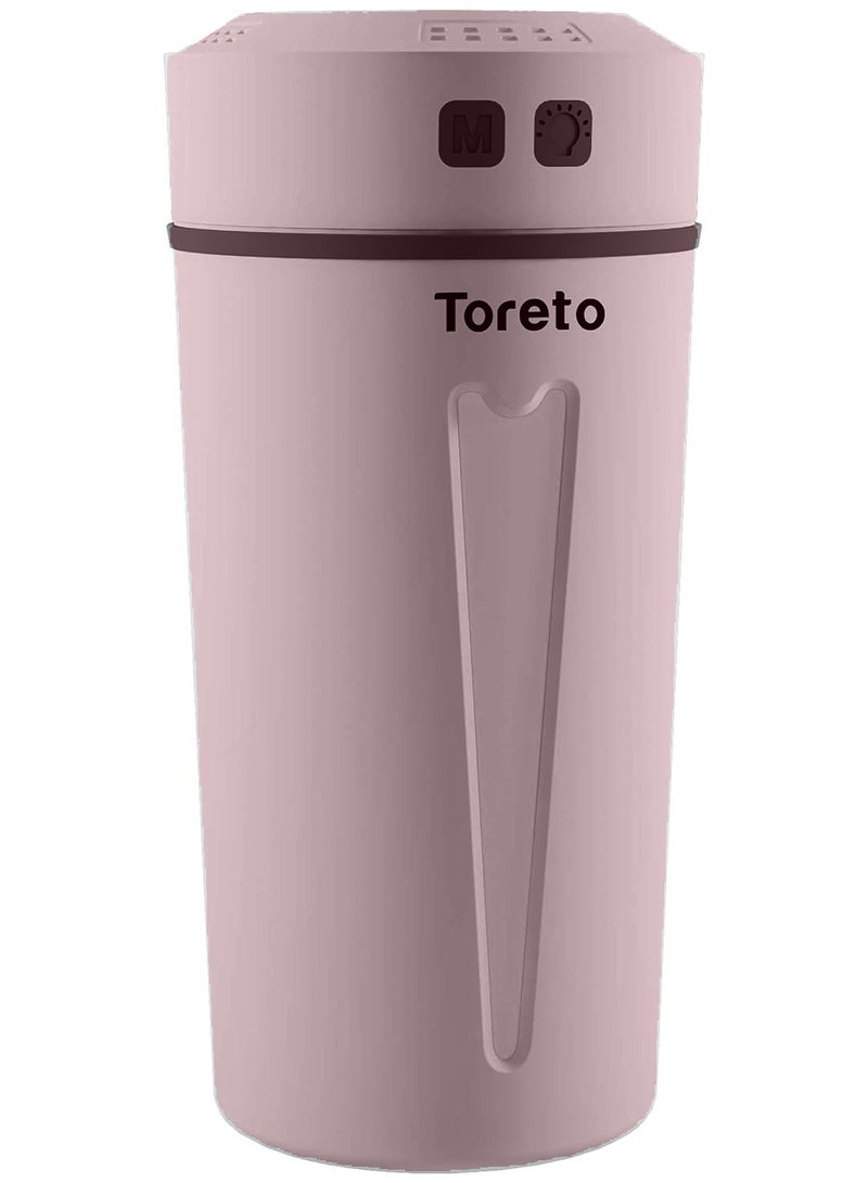 Toreto Essence Humidifier w/Light TOR-1109(PINK): Mini and Portable design with USB Interface, Energy-Efficient Design, LED Light, and Night Light Capabilities, Redefining Air Freshening and Home Aesthetic - Image 1