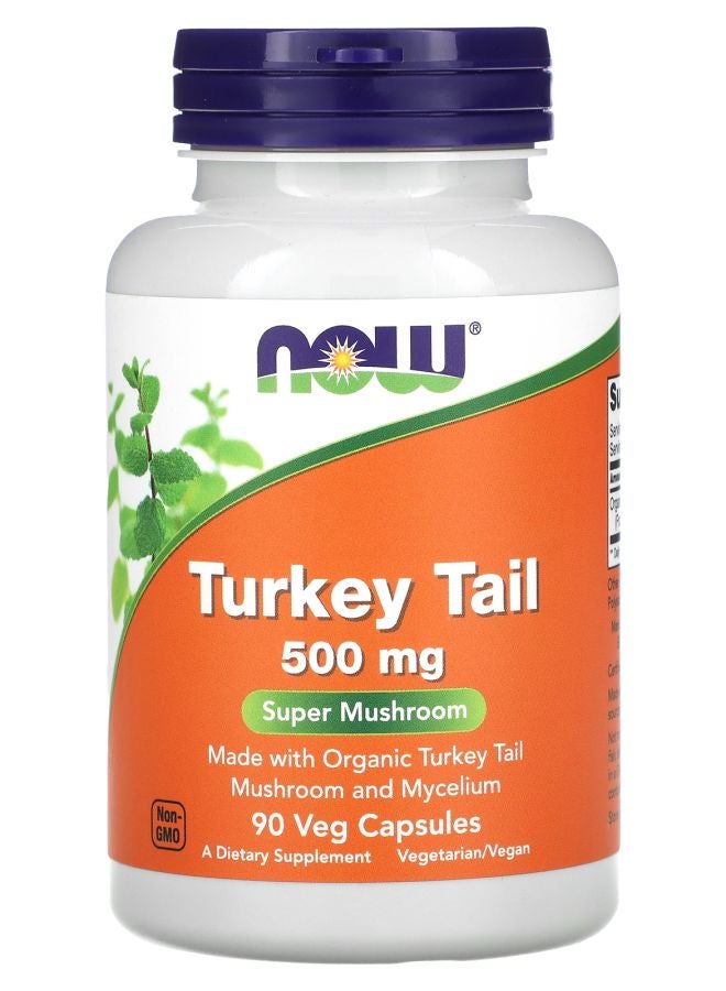 now Turkey Tail 500 mg 90 Veg Capsules (250 mg per Capsule)