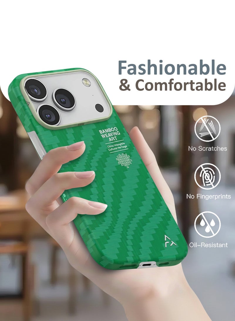 AIRITY Bamboo Fiber Protective Case for iPhone 17 Pro – Ultra Durable, Lightweight & Premium Design Green - Image 5