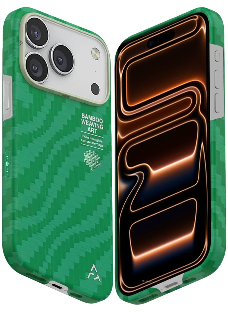 AIRITY Bamboo Fiber Protective Case for iPhone 17 Pro – Ultra Durable, Lightweight & Premium Design Green - Image 2