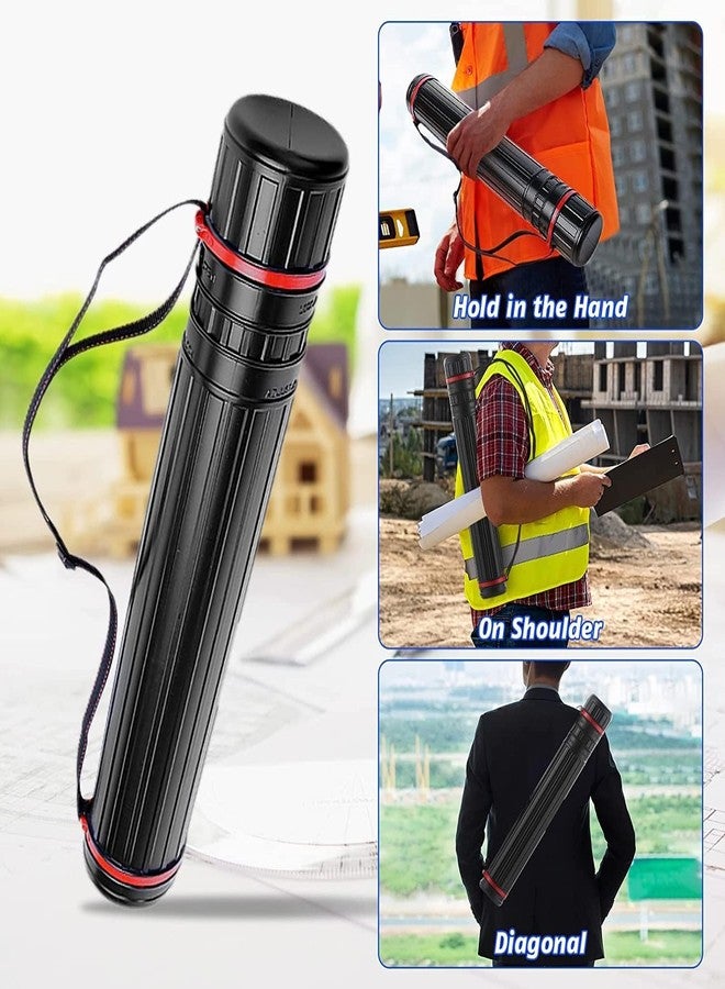 Stationery Supply Nagar Storage Retractable with Strap Roll Carrier Cylinder Professional Transit Artworks Drawing Tube Bag Drafting for Poster Document Scroll (45Cm X 7Cm) - Image 5
