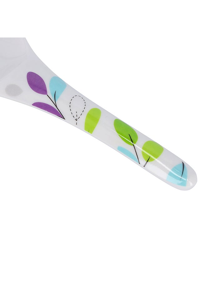 Royalford Melamine Ware Premium Quality Serving Spoon Dishwasher Safe, Multicolor With Design White 20.8x6.8cm - Image 4