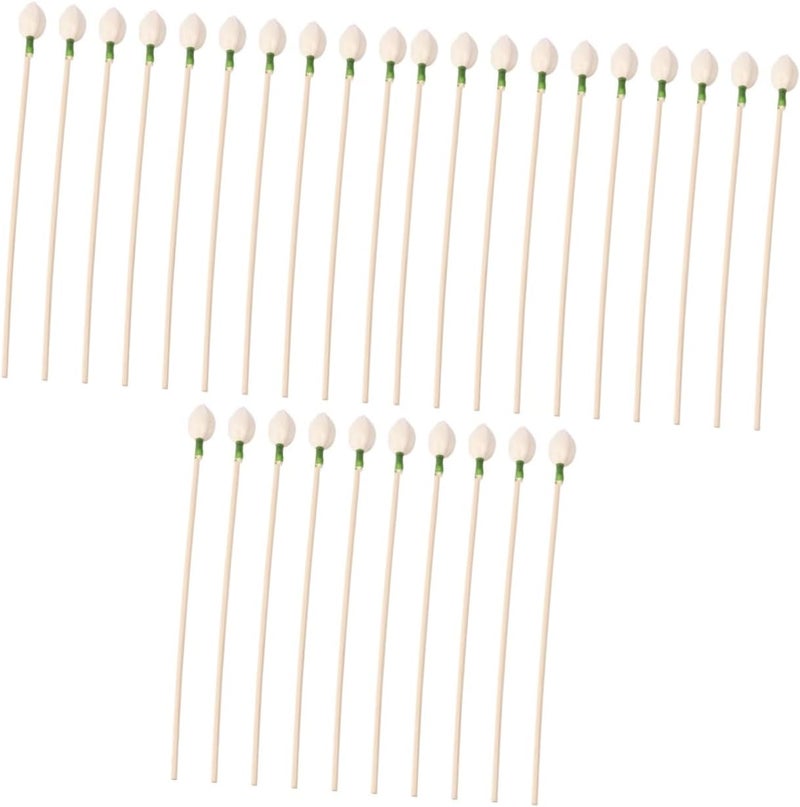 IMIKEYA 30pcs Natural Flower Rattan Scented Oil Diffuser Aroma Stick for Essential Oil - Image 1