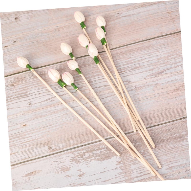 IMIKEYA 30pcs Natural Flower Rattan Scented Oil Diffuser Aroma Stick for Essential Oil - Image 2