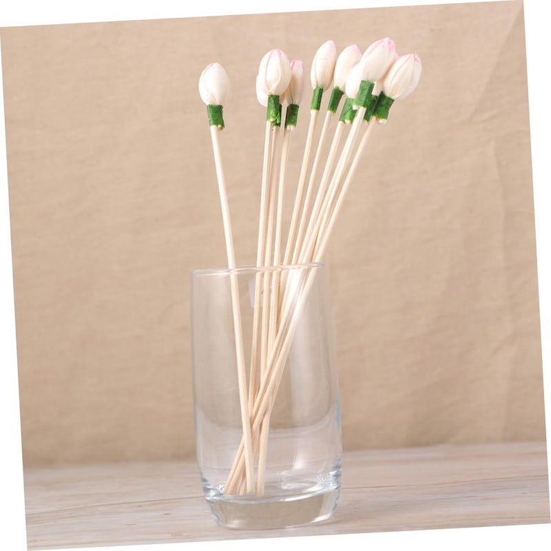 IMIKEYA 30pcs Natural Flower Rattan Scented Oil Diffuser Aroma Stick for Essential Oil - Image 3