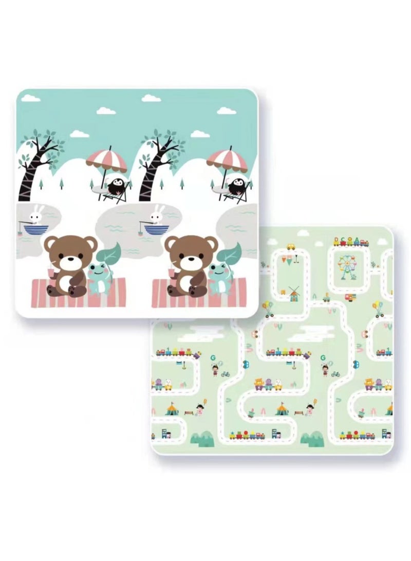DARIYAH Multipule designs 200 X 180 X 1 cm Baby Crawling Play Floormat Foam Non-Toxic Foldable Reversible Playing Mat different Designs - Image 5