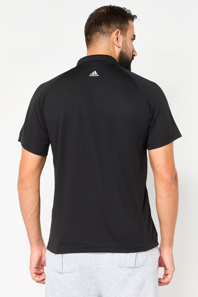 Adidas Men Sportswear Fit Short Sleeve Outdoor Polo Shirt, Black - Image 2