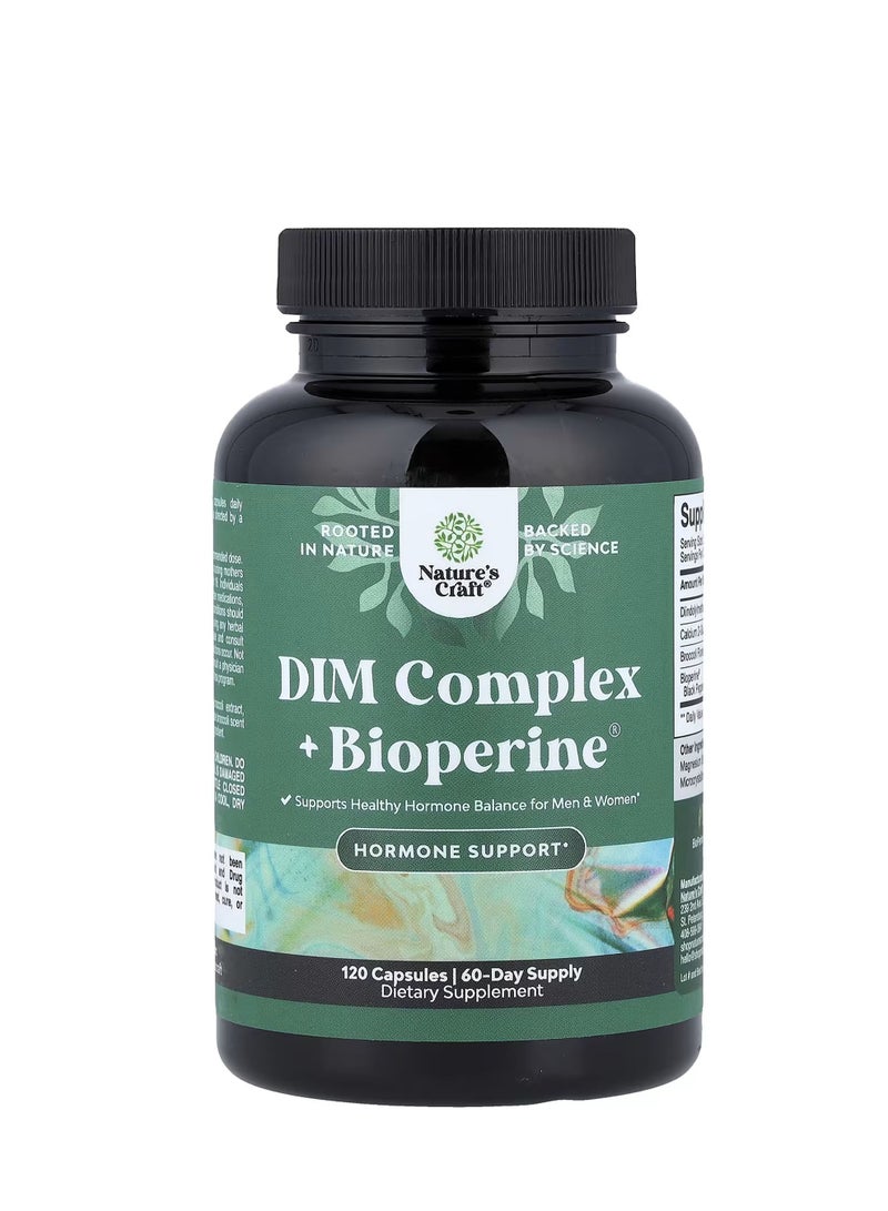 Nature's Craft DIM Complex + Bioperine®, 120 Capsules