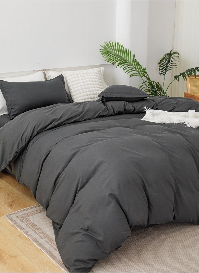 Sharpdo 4-Piece Set Bedding Modal Quilt Cover Set with 1 Quilt Cover 1 Sheet and 2 Pillowcases 2m Bed (200 * 230cm) - Image 3